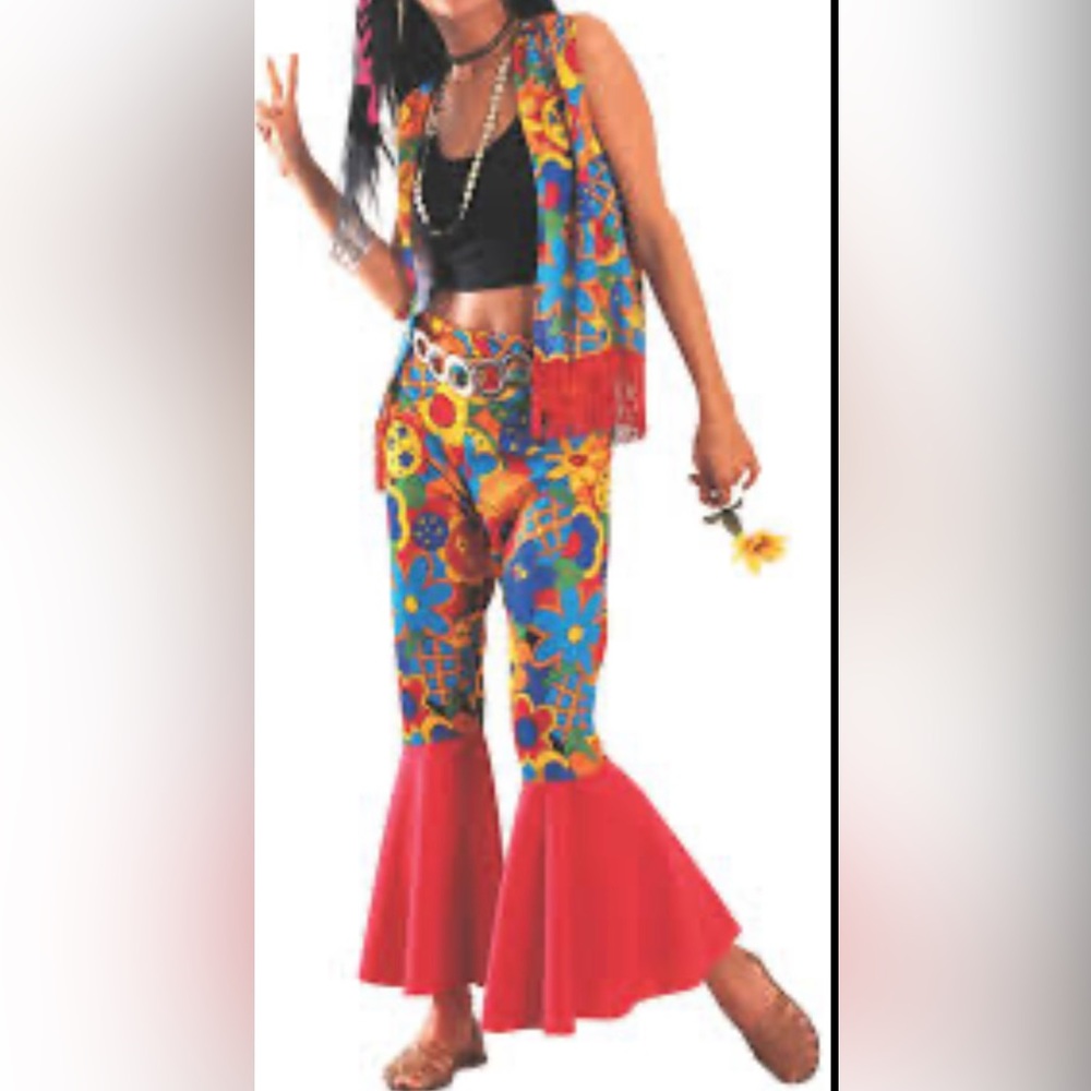 Fun World Rubies 70s bell bottom flare pants costume